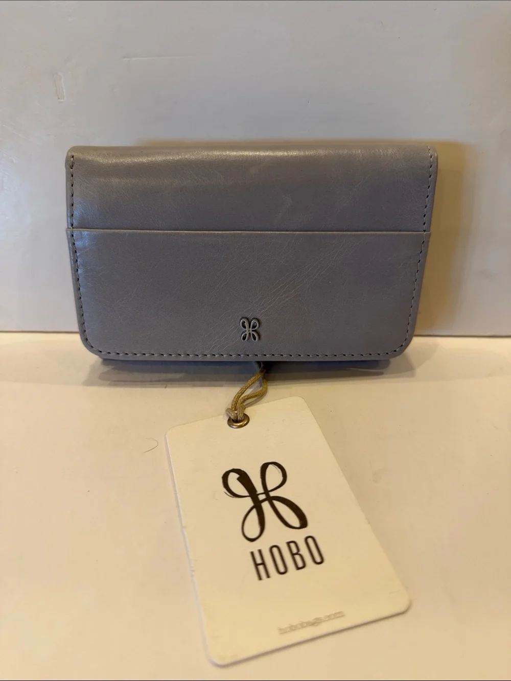 HOBO Light grey Leather Card Case Wallet